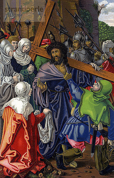 Das Tragen des Kreuzes  15. Jahrhundert (1849) Künstler: H. Moulin