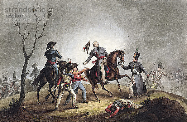 Tod von Sir John Moore  La Coruna  Spanien  17. Januar 1809 (1815). Künstler: Thomas Sutherland