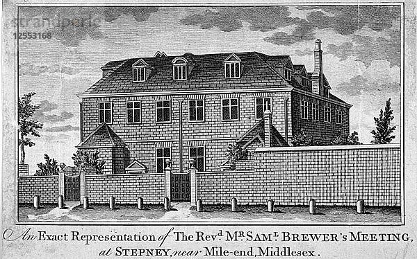 Ansicht des Stepney Meeting House  Stepney  London  1783. Künstler: Anon