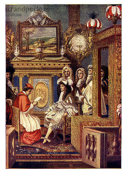 Szene an einem französischen Hof  19. Jahrhundert. Künstler: Unbekannt