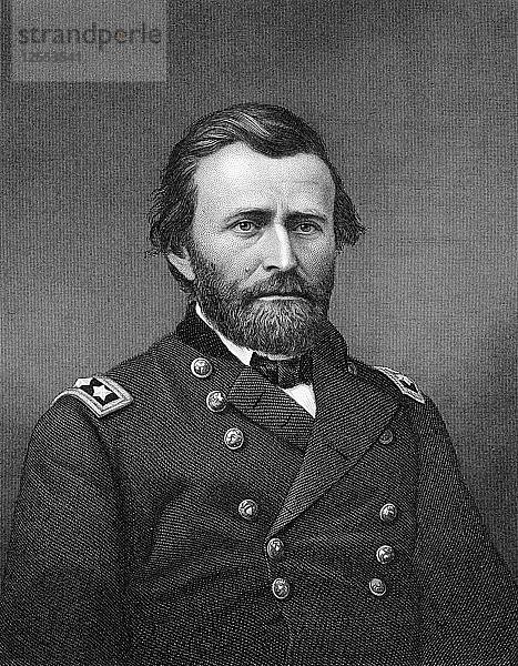 Ulysses S. Grant  amerikanischer General und 18. Präsident der Vereinigten Staaten  19. Jahrhundert. Künstler: Robert E. Whitechurch