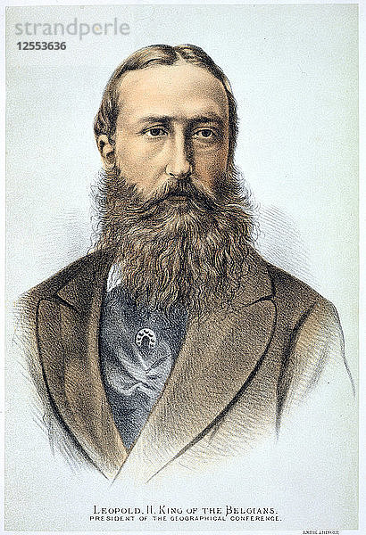 Leopold II.  König der Belgier  19. Jahrhundert. Künstler: Unbekannt