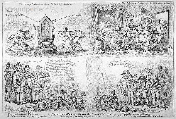 Patriotische Petitionen zum Konvent  1808. Künstler: James Gillray