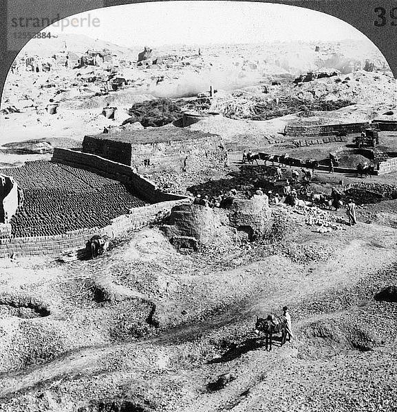 Ziegelherstellung  Ägypten  1905.Künstler: Underwood & Underwood