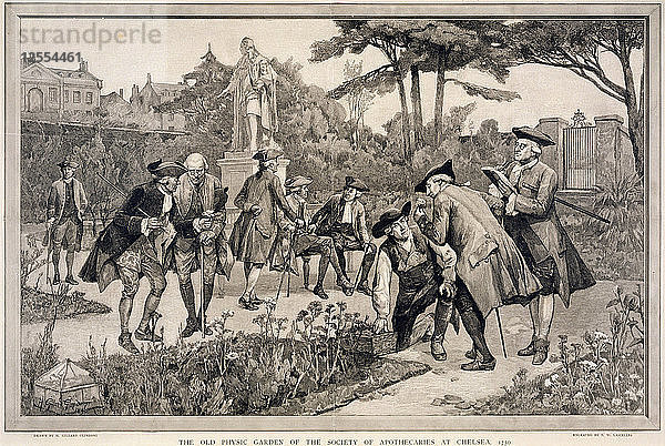 Der Alte Medizinische Garten der Gesellschaft der Apotheker in Chelsea  1750  1890. Künstler: Thomas W. Lascelles