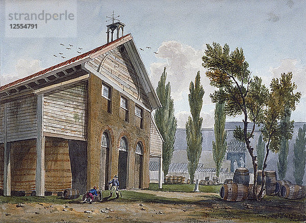 Beaufoys Vinegar Works auf dem Gelände von Cupers Gardens  Lambeth  London  1809. Künstler: George Shepherd