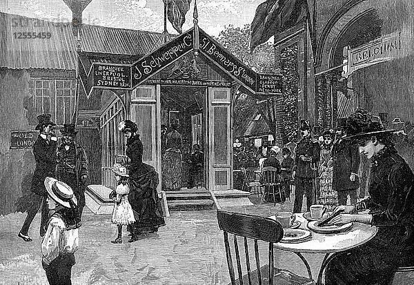 Außenansicht eines Cafés  19. Jahrhundert. Künstler: Unbekannt