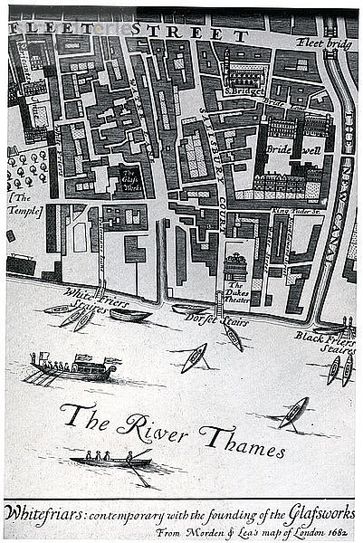 Karte von London mit Whitefriars  1682 (1930)  Künstler: Morden & Lea