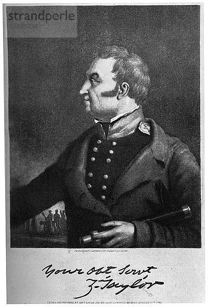Zachary Taylor  amerikanischer Militärführer und Politiker  um 1846  (1908). Künstler: Unbekannt