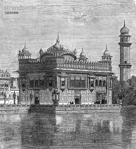 Der Goldene Tempel und der See der Unsterblichkeit in Amritsar  Indien  1895. Künstler: Unbekannt