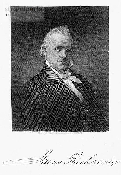 James Buchanan  15. Präsident der Vereinigten Staaten von Amerika  19. Jahrhundert. Künstler: Henry Bryan Hall I