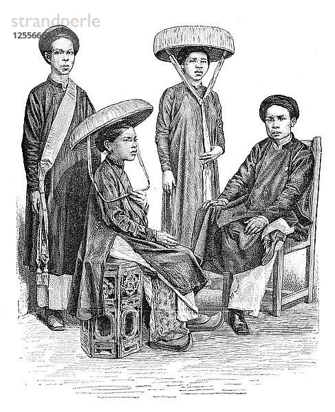 Häuptlinge und Frauen aus Annam  Vietnam  1895. Künstler: Unbekannt