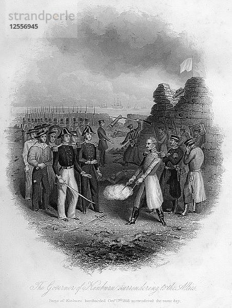 Der Gouverneur von Kinburn kapituliert vor den Alliierten  Krimkrieg  17. Oktober 1855  (1857). Künstler: G. Greatbach
