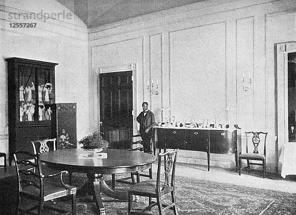Privates Esszimmer im Weißen Haus  Washington DC  USA  1908. Künstler: Unbekannt