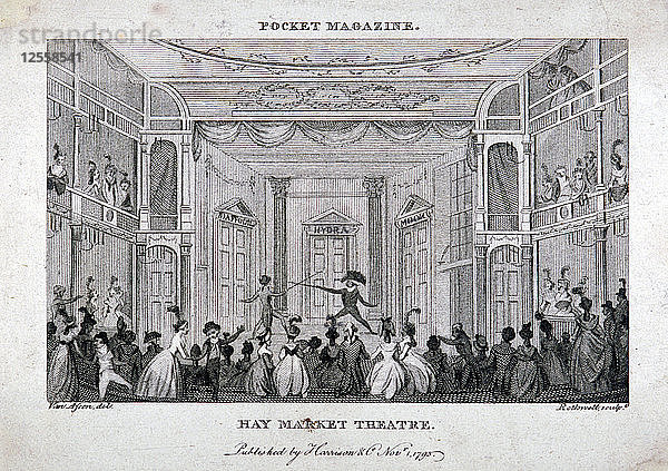 Innenraum des Haymarket Theatre  London  1795. Künstler: Thomas Rothwell