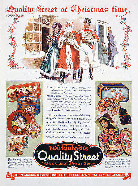 Weihnachtswerbung für Mackintoshs Quality Street  1937. Künstler: Unbekannt