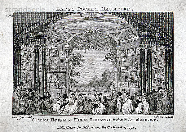 Innenansicht des Kings Theatre  Haymarket  London  1795. Künstler: James Sargant Storer