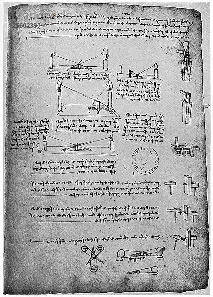 Optische Studien  spätes 15. oder frühes 16. Jahrhundert (1954) Künstler: Leonardo da Vinci