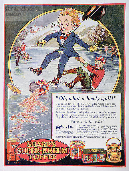 Werbung für Sharps Super-Kreem Toffee  1923. Künstler: Unbekannt