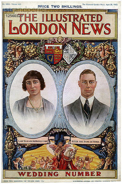 Titelseite der Illustrated London News Wedding Number  28. April 1923. Künstler: Unbekannt