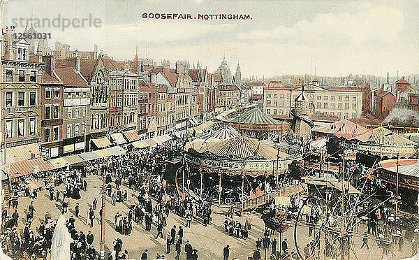 Gänsemarkt  Market Place  Nottingham  Nottinghamshire  1907. Künstler: Unbekannt