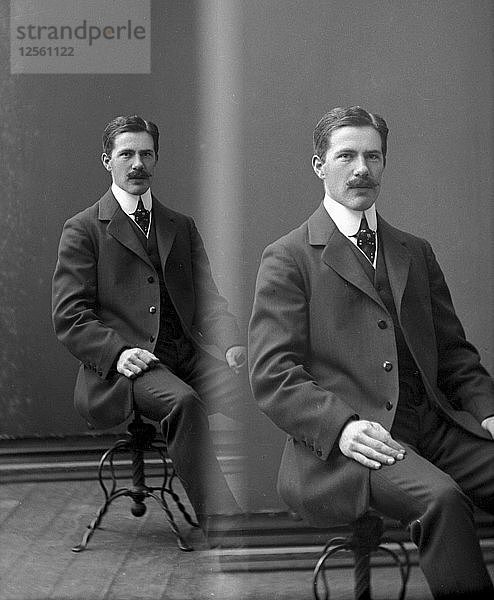 Doppelbelichtetes Porträt eines Mannes  Landskrona  Schweden  1910. Künstler: Unbekannt