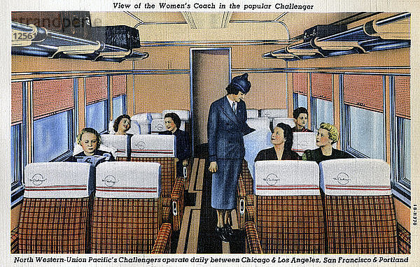Frauenwagen im beliebten Challenger-Zug der North Western Union Pacific  USA  1941. Künstler: Unbekannt