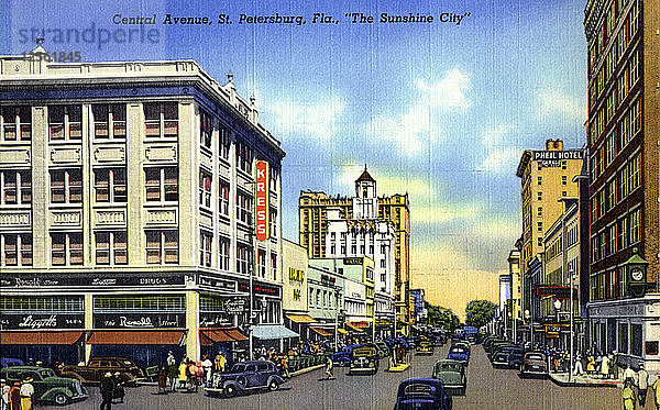 Central Avenue  St. Petersburg  The Sunshine City  Florida  USA  1940. Künstler: Unbekannt