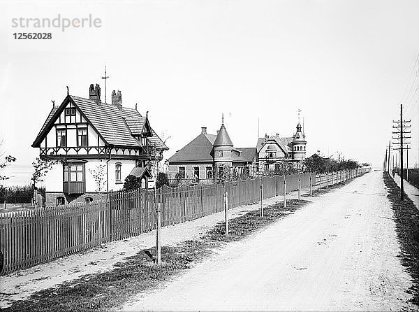 Privathäuser an der Strandpromenade  Landskrona  Schweden  1910. Künstler: Unbekannt