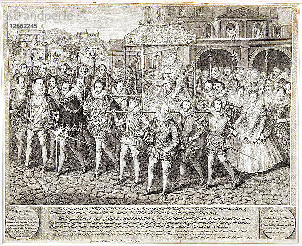 Königlicher Festzug von Königin Elisabeth I.  um 1580 (1744). Künstler: George Vertue