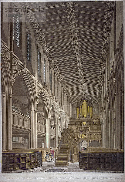 Innenraum der St. Margarets Church  Westminster  London  1804. Künstler: George Hawkins