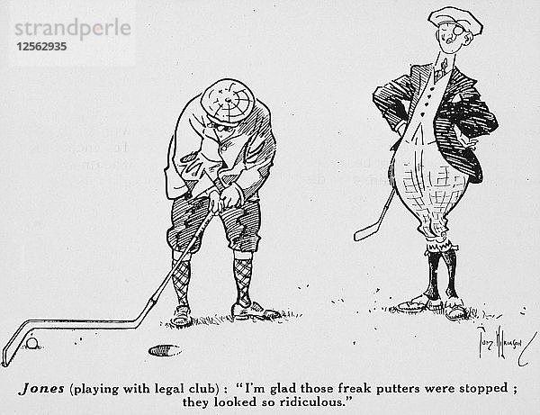 Cartoon aus Golf Illustrated  1911. Zeichner: Tom Wilkinson