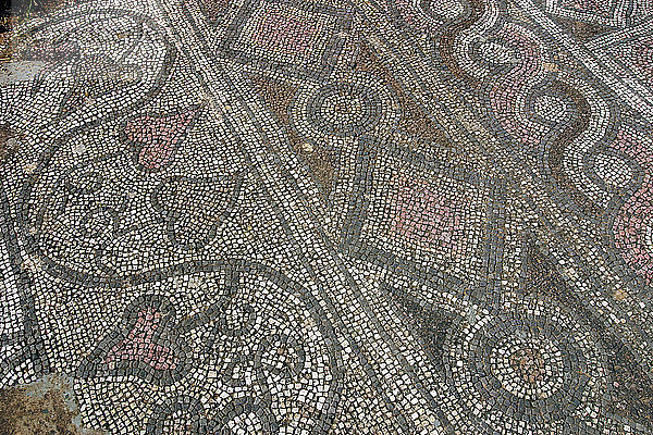 Mosaikboden  Ruinen der Basilika von Ayia Trias  Famagusta  Nordzypern.