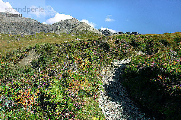 Pfad von Glen Brittle nach Sgurr Alasdair  Cuillin Hills  Isle of Skye  Highland  Schottland.