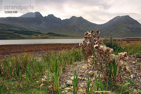 Bla Bheinn über Loch Slapin  Skye  Highland  Schottland.