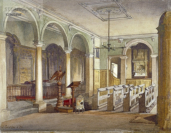 Innenraum der Kapelle des Armenhauses des Emanuel Hospital  Buckingham Gate  Westminster  London  1886. Künstler: John Crowther