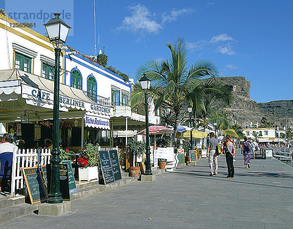 Restaurant  Puerto de Mogan  Gran Canaria  Kanarische Inseln.