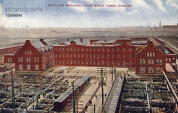 Börsengebäude  Union Stock Yards  Chicago  Illinois  USA  1915. Künstler: Unbekannt