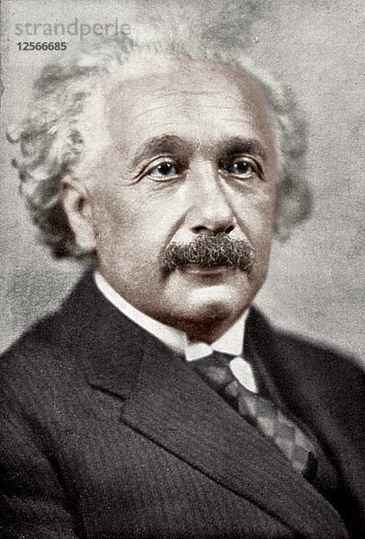 Albert Einstein  deutsch-schweizerischer Mathematiker und theoretischer Physiker  ca. 1930er Jahre. Künstler: Unbekannt