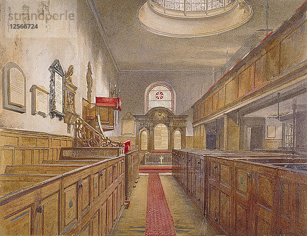 Innenraum von Holy Trinity  Minories  London  1881. Künstler: John Crowther