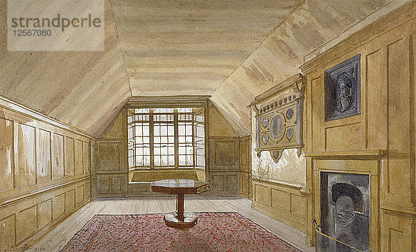Innenraum der Ratskammer im White Tower  Tower of London  Stepney  London  1883. Künstler: John Crowther