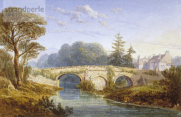 Ansicht der Eltham Bridge in der Nähe von Eltham Palace  Woolwich  Greenwich  London  um 1830. Künstler: William Crouch