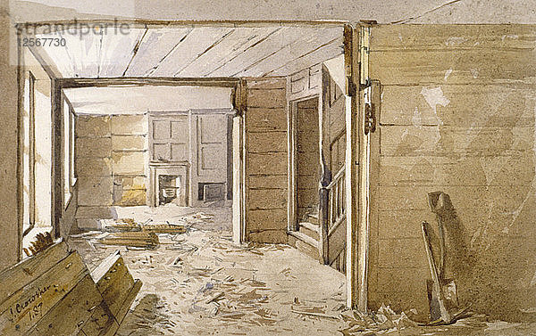 Interieur des Raums neben dem White Lyon Prison  Borough High Street  Southwark  London  1887. Künstler: John Crowther