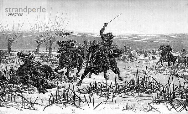 Prinz Rupert in der Schlacht von Edgehill  1642 (1887). Künstler: Unbekannt