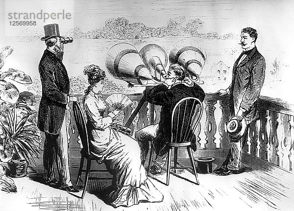In Verbindung bleiben mit Edisons Aerophon  um 1878. Künstler: Unbekannt
