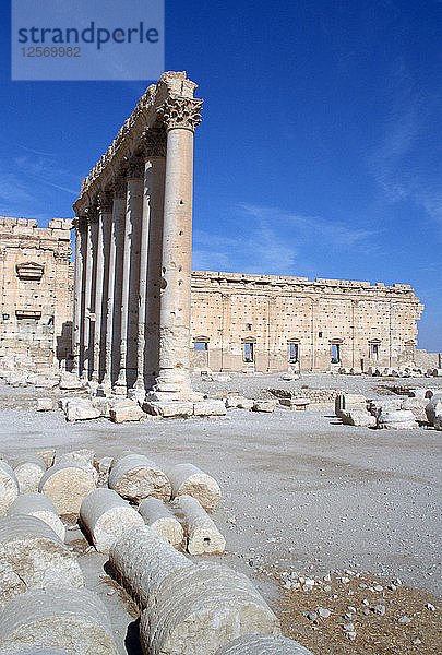 Innenhof des Tempels von Bel  Palmyra  Syrien.