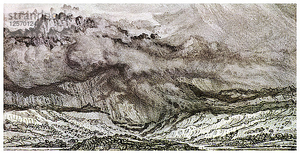 Snowdon  ein nahender Sturm  1853 (1956). Künstler: Unbekannt
