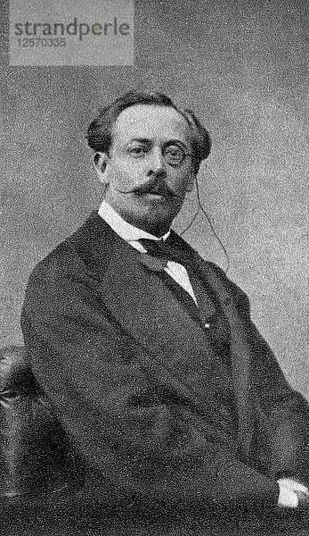 Aurelien Scholl  französischer Schriftsteller und Journalist  1868. Künstler: Unbekannt