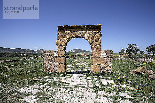 Der Tempel von Caelestis  Thuburbo Majus  Tunesien. Künstler: Samuel Magal