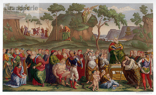 Moses Testament und Tod  1481-1482 (1870). Künstler: Franz Kellerhoven